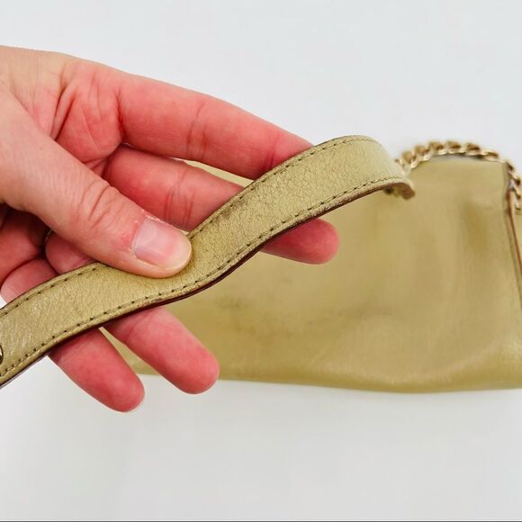 Kate Spade cream shoulder bag turn close chain clutch - Picture 7 of 9